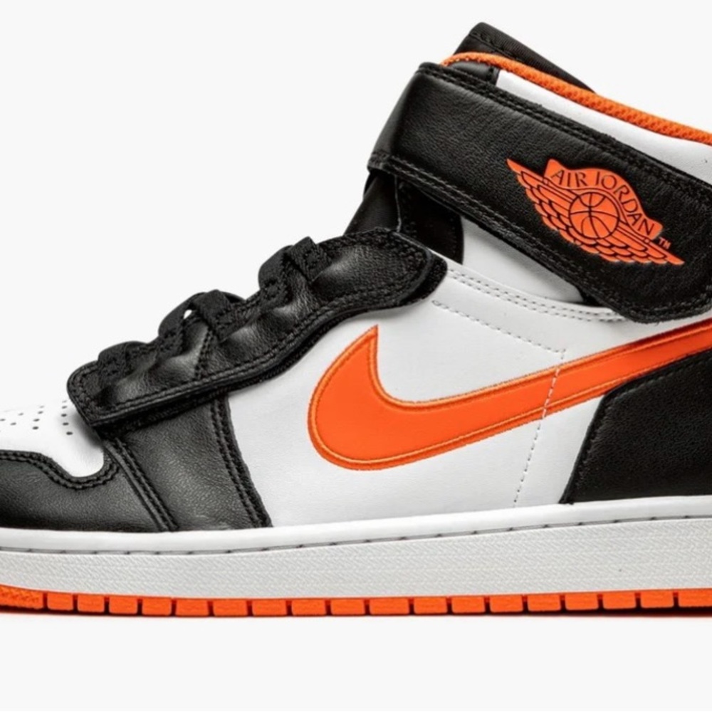 Nike Black and Orange High-Top Sneakers - Picture 4 of 5